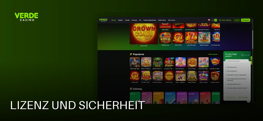Lizenz und Sicherheit
