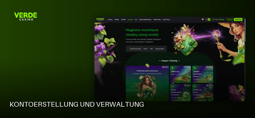 Screenshot der Website von Verde Casino