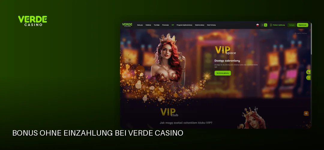 Screenshot der Website von Verde Casino